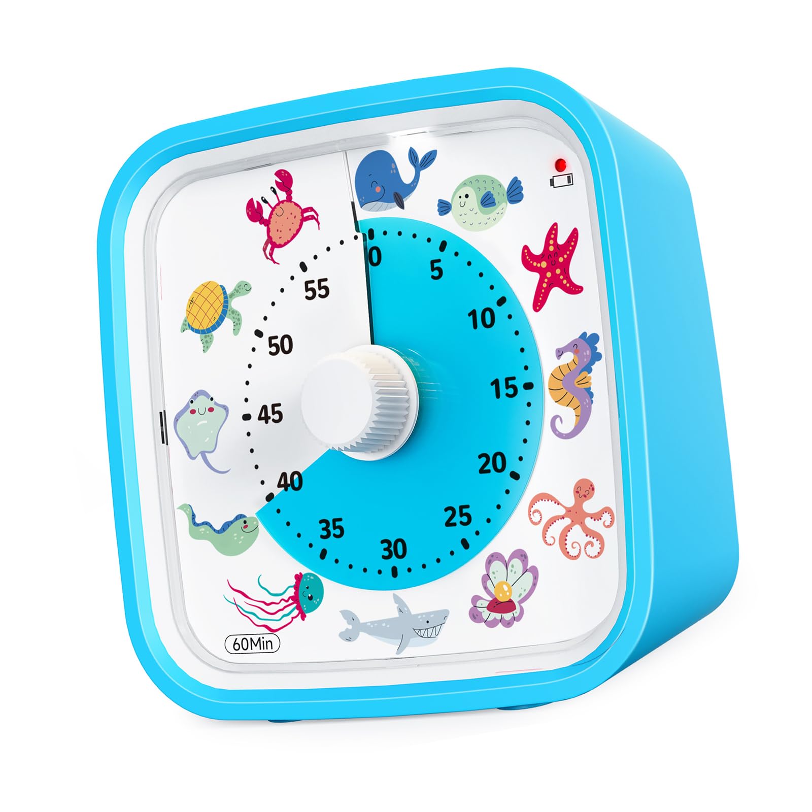 Marine Theme Quiet Visual Timers for Kids with 3 Alerts Mode and Night Lights Perfect for Study Cooking Classroom Animal Visual Timers for with Mode and Night Lights Perfect for Study Learning
