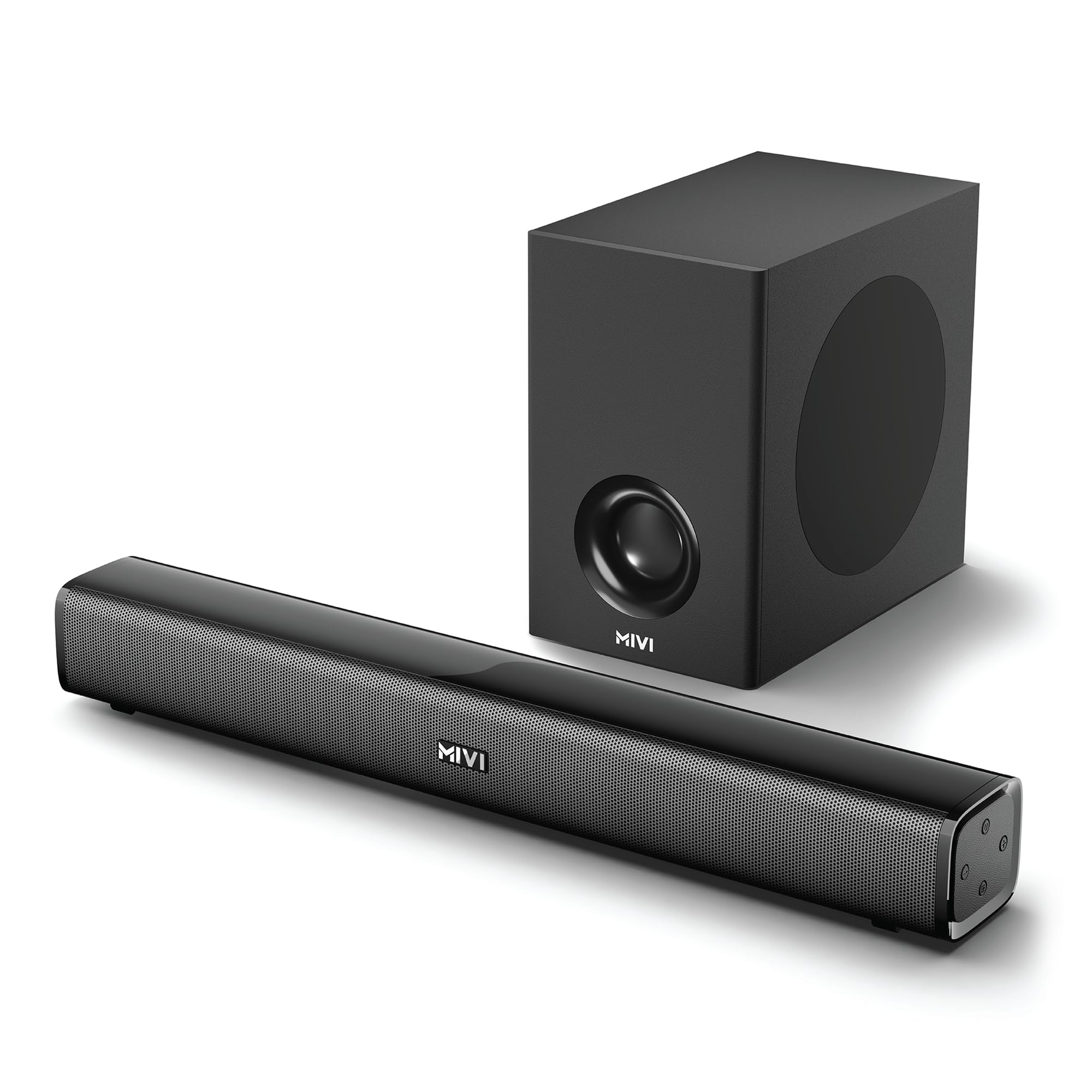 Mivi Nex 100 Sound Bar for Smart TV | 90W 2.1 Channel Home Theatre Speaker with Subwoofer | Bluetooth v5.3 | Deep Bass | Music System for Wireless | Speaker Home Theatre | Made in India
