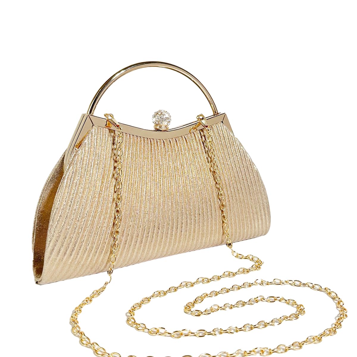 Bolsa Clutch Festa Feminina Dourada Poliéster Alça Haste Metálica Mão Ombro Transversal Com Correntes Removíveis em promoção! Veja a oferta e mais achadinhos de Bolsas 2 Hoje é o melhor dia para comprar Bolsa Clutch Festa Feminina Dourada Poliéster Alça Haste Metálica Mão Ombro Transversal Com Correntes Removíveis com aquele preço maroto! Promoção! Aproveite a oferta! 2