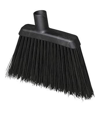 Carlisle FoodService Products 4686003 Duo-Sweep Plastic Small Debris Lobby Broom with Handle, 30 Inches, Black
