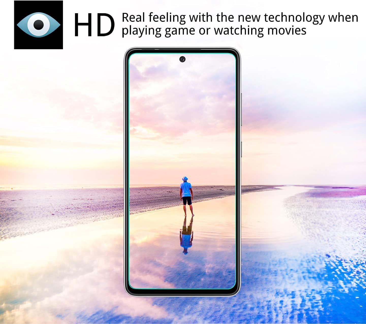 iAnder 3 Pack Screen Protector for Galaxy A52 A52S with 2 Pack Camera Lens Protector, Tempered Glass Film with Installation Alignment for Galaxy A52, HD - Bubble Free - Scratch Resistant