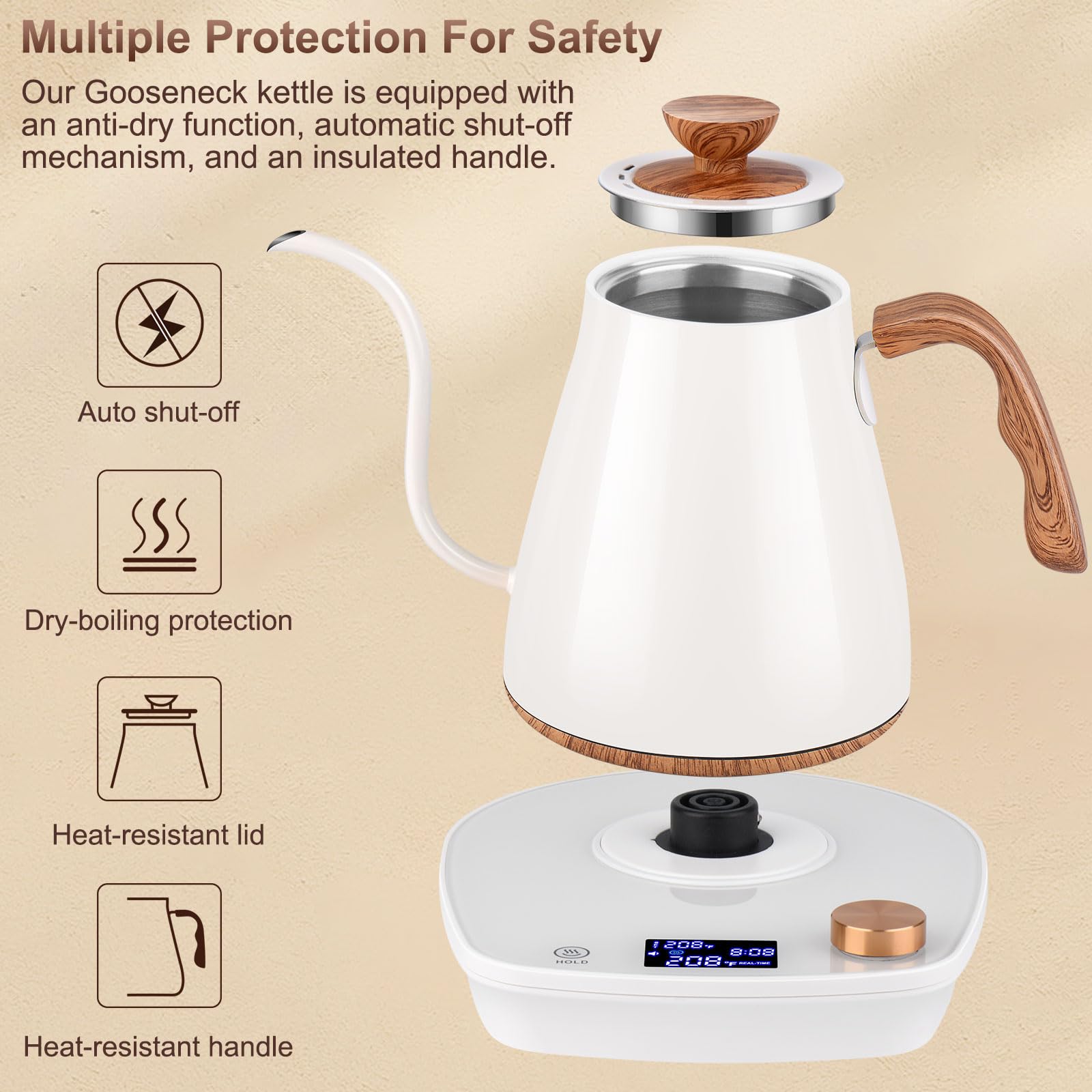 Amazon.com: YDDZZM Gooseneck Electric Kettle, Intelligent