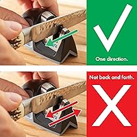 Vista 8 de KitchenIQ 50009 Afilador de Cuchillos de 2 Etapas, Negro