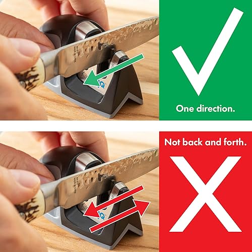 Miniatura 8 de KitchenIQ 50009 Afilador de Cuchillos de 2 Etapas Negro