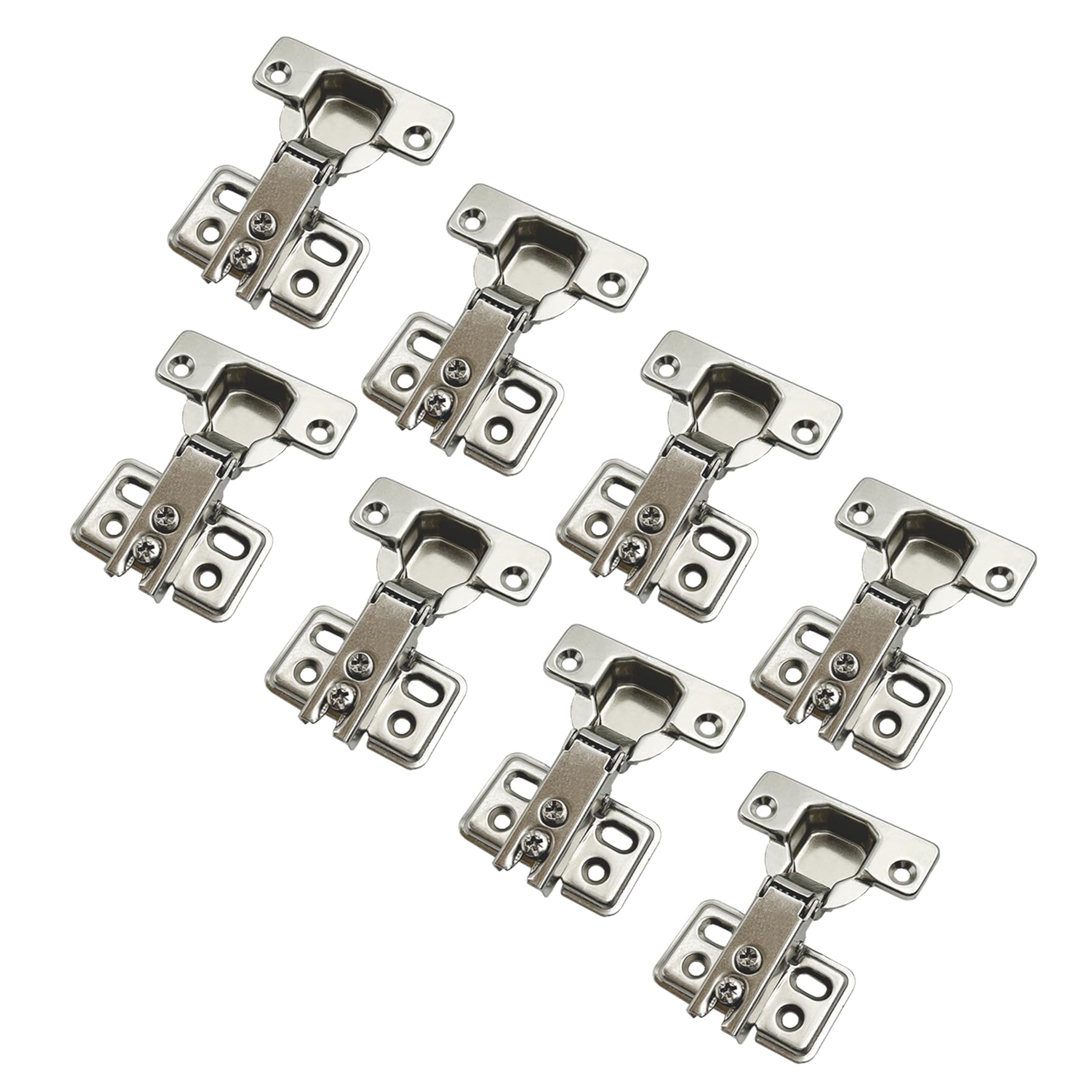 LIKERAINY 95 Degree Full Overlay Frame Hinge 35mm for Cabinet Door Compact Short Mini Hinges for Cabinet Cupboard Wardrobe Pack of 8 โ image 1