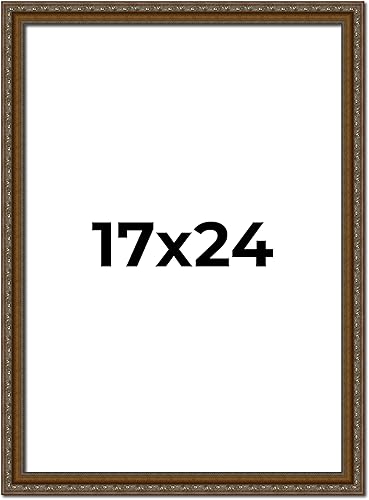 Miniatura 20 de Marco de fotos completo de madera dorada envejecida de 16 x 20 pulgadas con plexiglás acrílico UV, parte trasera de tablero de espuma y accesorios