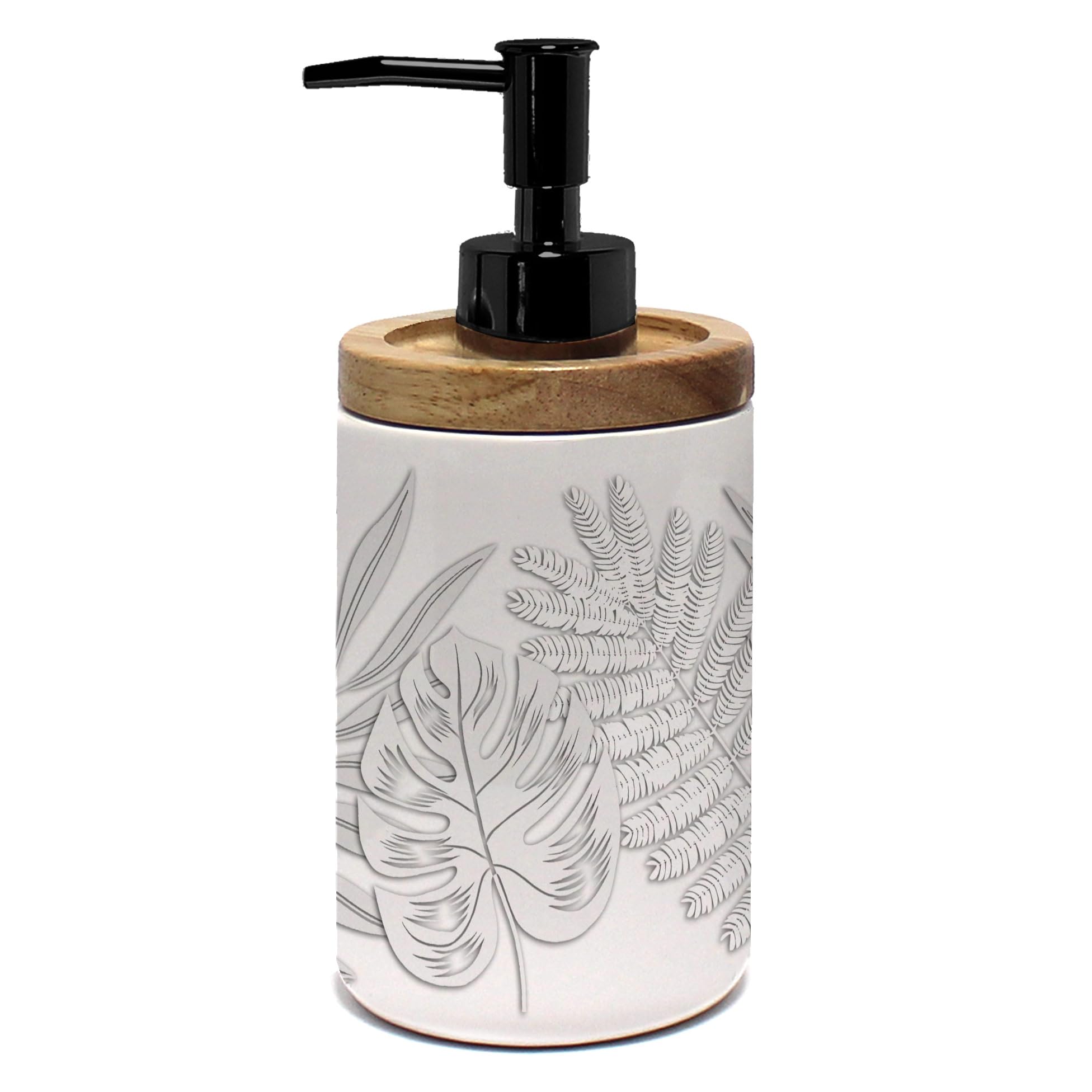 Douceur D'intérieur Amber Soap Dispenser, Ceramic, Distributeur Savon