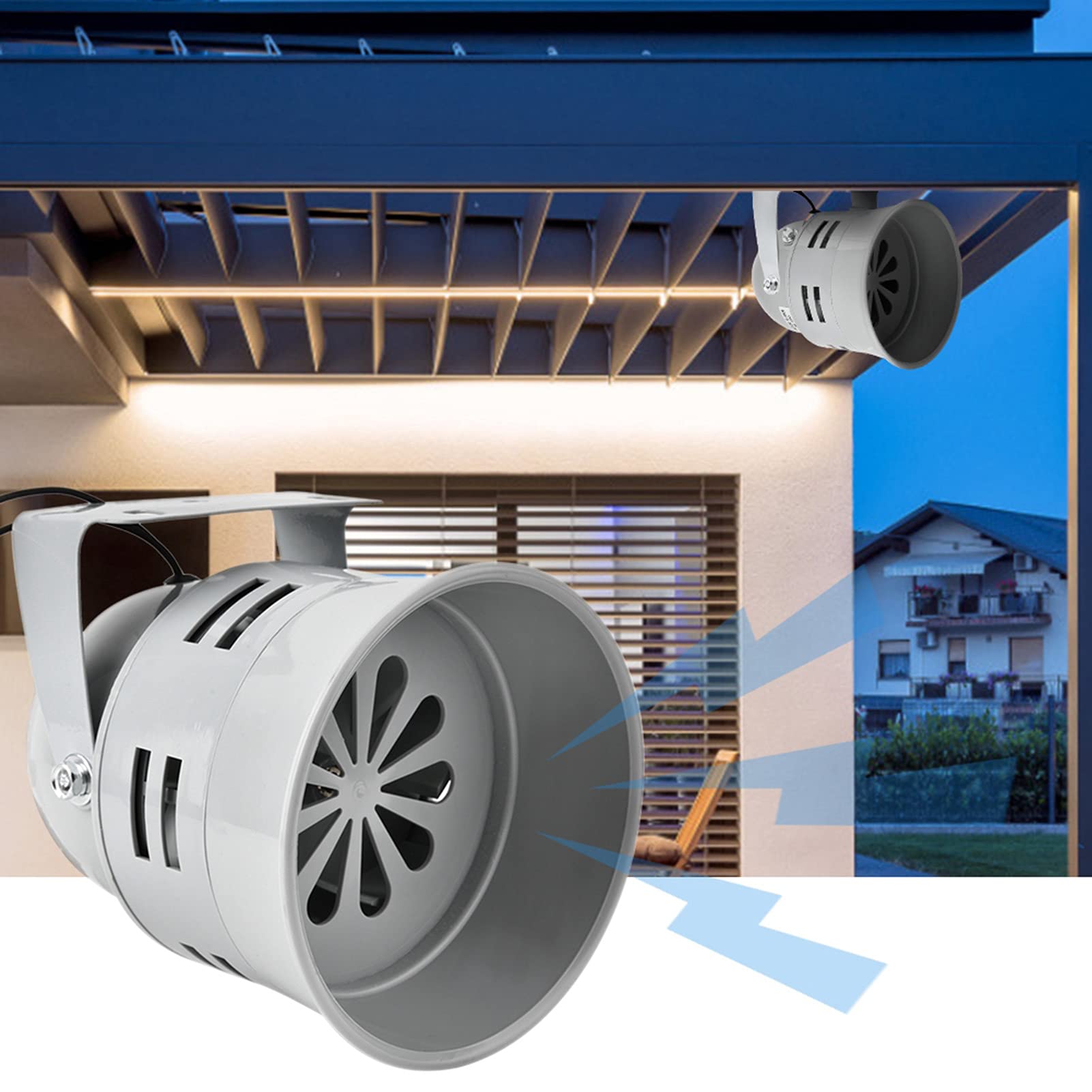 Alarma Industrial Eléctrica 40W 120dB con Motor de Imán Permanente de Cobre Puro, Bocina para Prevención de Incendios en Vehículos de Transporte de Fábrica (AC 230V)