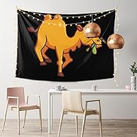 Vista 2 de LIFANGMI Camels Are Grazing Tapestry Wall Hanging 60x40 Inch Bedroom Living Room Dormitory Home Decoration Wall Tapestry