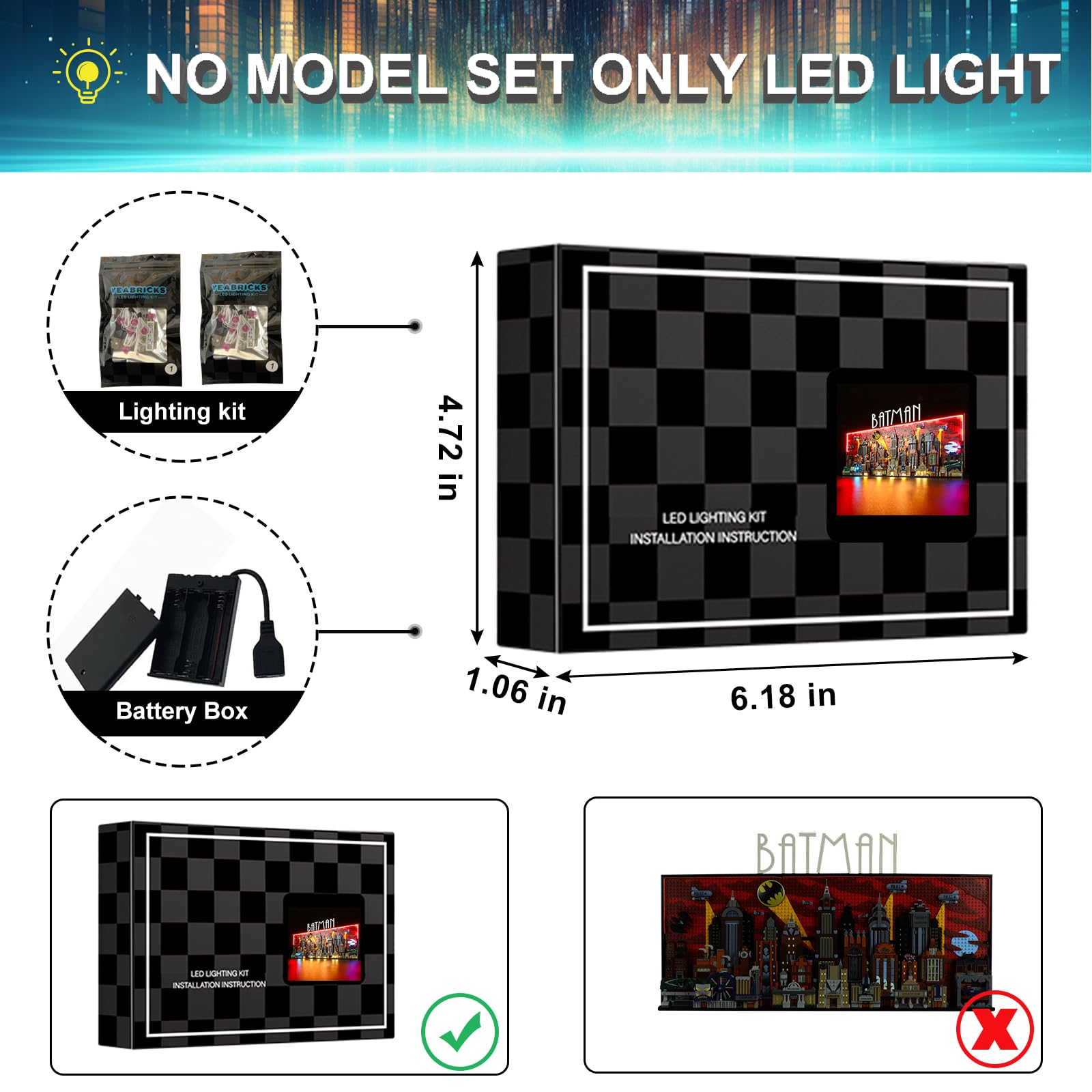 Amazon.co.jp: レゴ76271バットマン用LEDライトキット:アニメーション