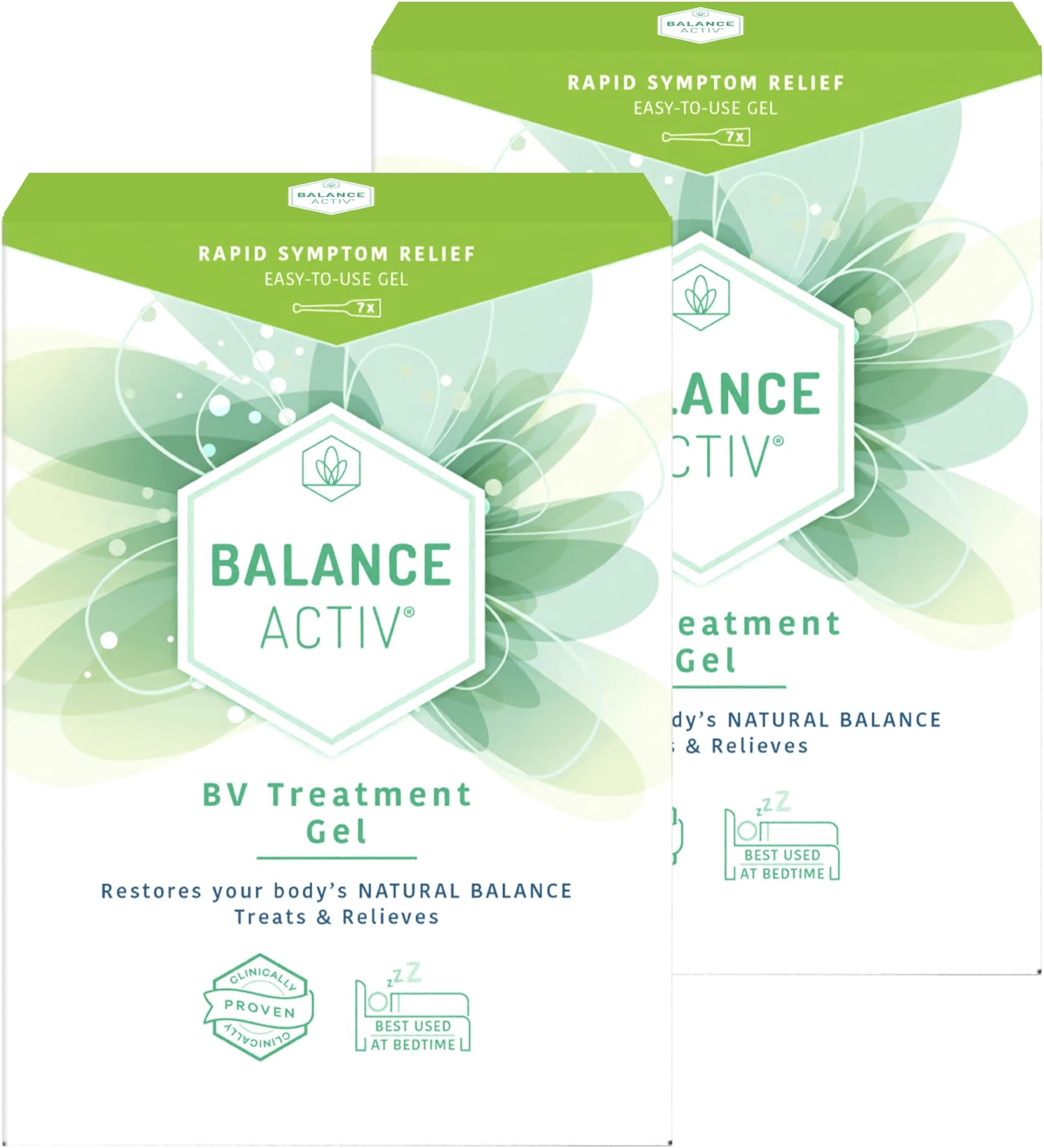 Balance Activ BV Gel, Bacterial Vaginosis Treatment for Women, Rapidly Relieve Symptoms of Unpleasant Odour, Discomfort & Discharge, 7 Day Supply (Pack of 2)