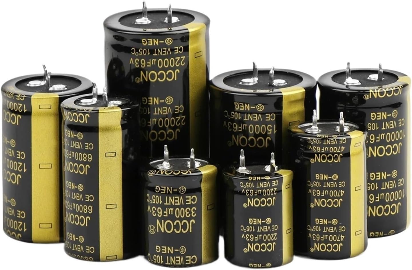 10Pcs Audio Electrolytic Capacitor 80V 100V 6800UF 10000UF 22000UF for HiFi Amplifier Low ESR(100V1000UF 22x30)