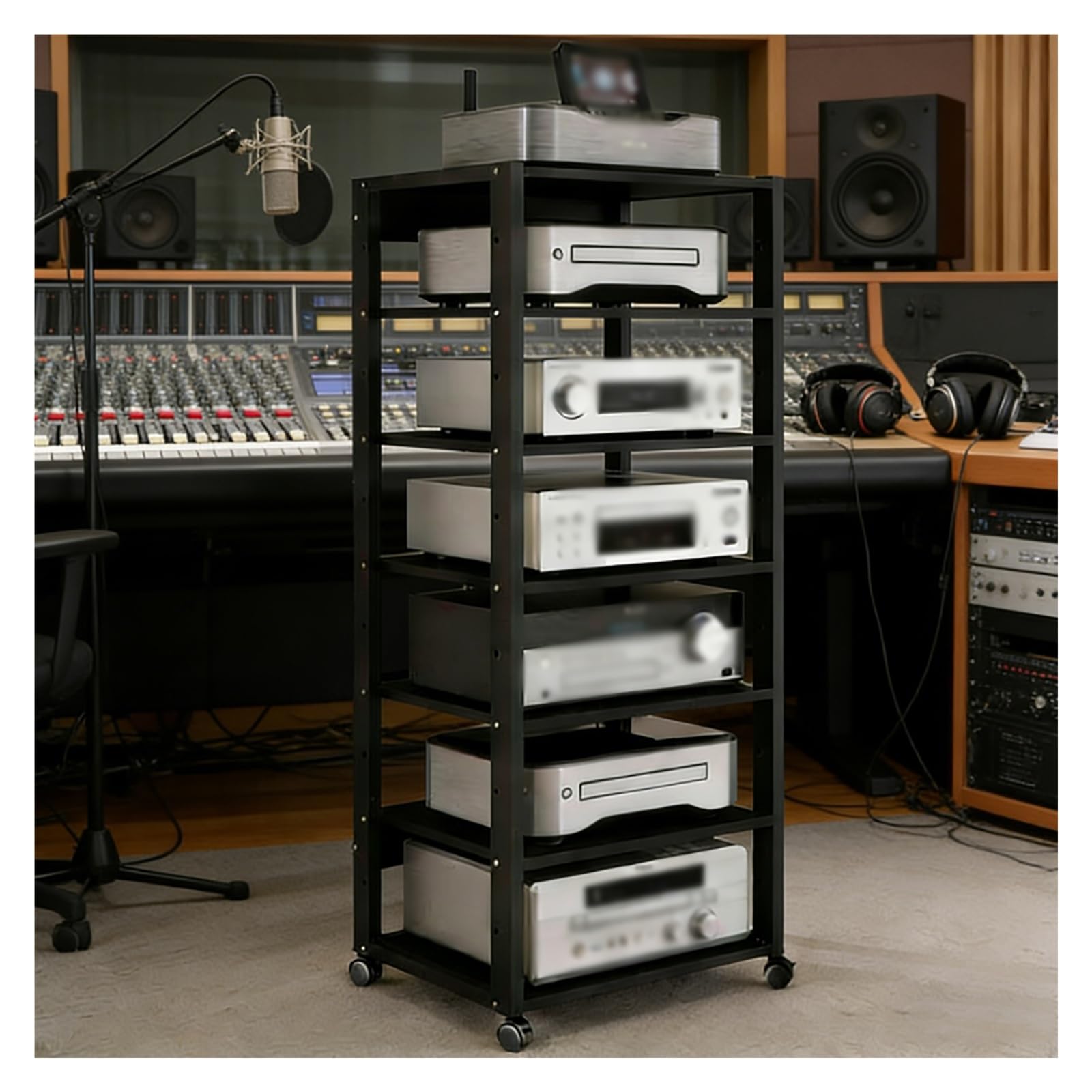 Soporte multimedia de 7 niveles para equipo de audio y cine en casa