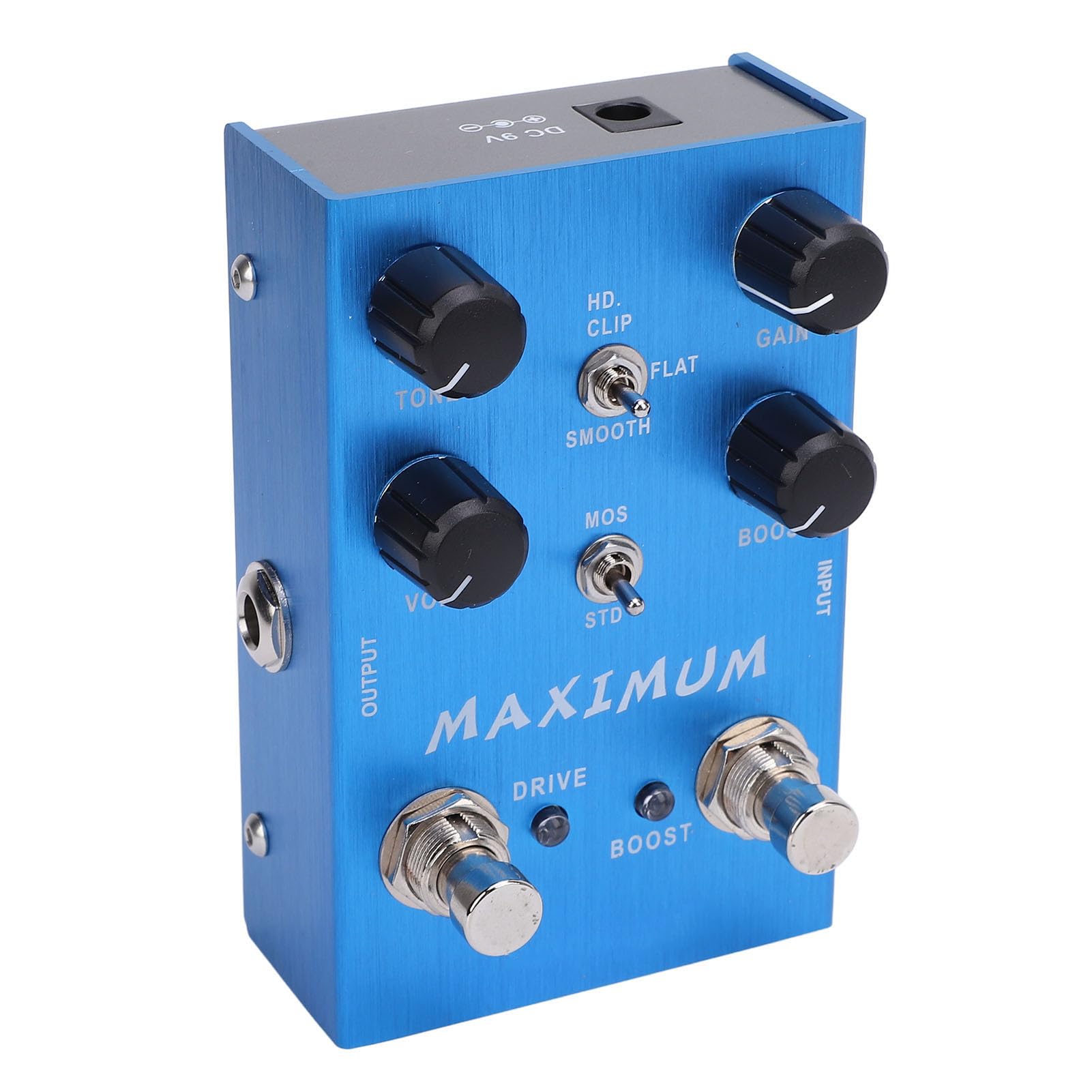 Sxhlseller Pedale Overdrive a Doppio Canale Drive Boost Knob Pedale Effetto per Chitarra Elettrica Basso, Bellissimo Overdrive in Lega con Ampia capacità di Modellare il Tono, per Esibizioni o