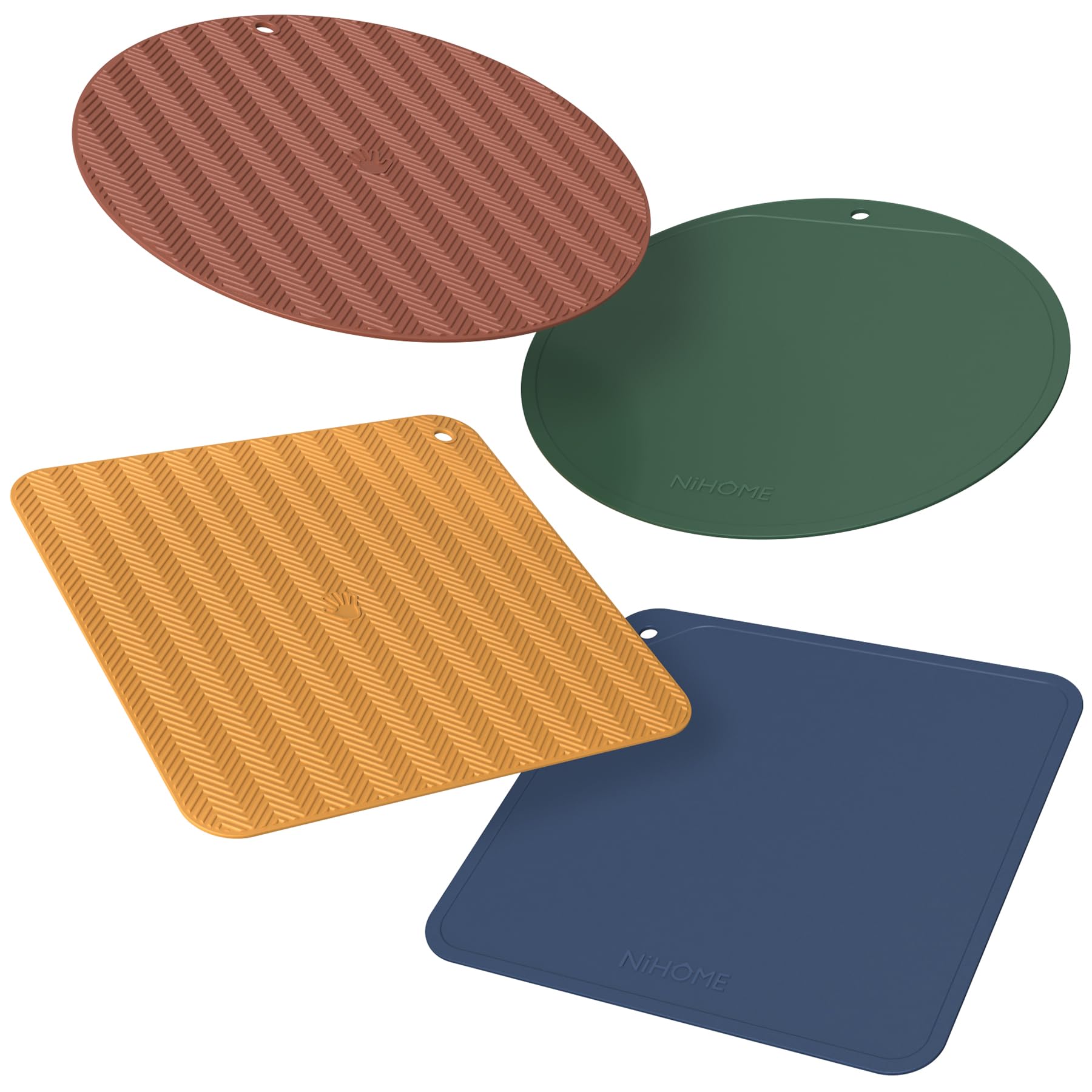 NiHome Jar Opener Gripper Pads, 6in Silicone for Seniors, 4-Pack