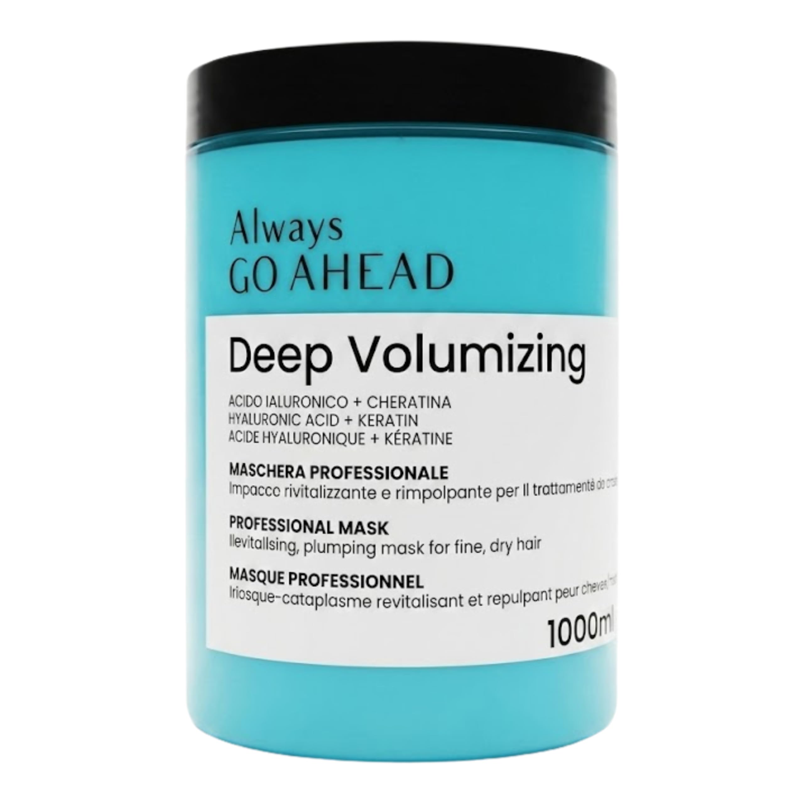 DEEP VOLUMIZING Linea Professionale Maschera Capelli Volumizzante 1000 ml – Capelli Fini e Senza Volume – Con Acido Ialuronico e Cheratina – Nutre e Districa Senza Appesantire – Uso Frequente