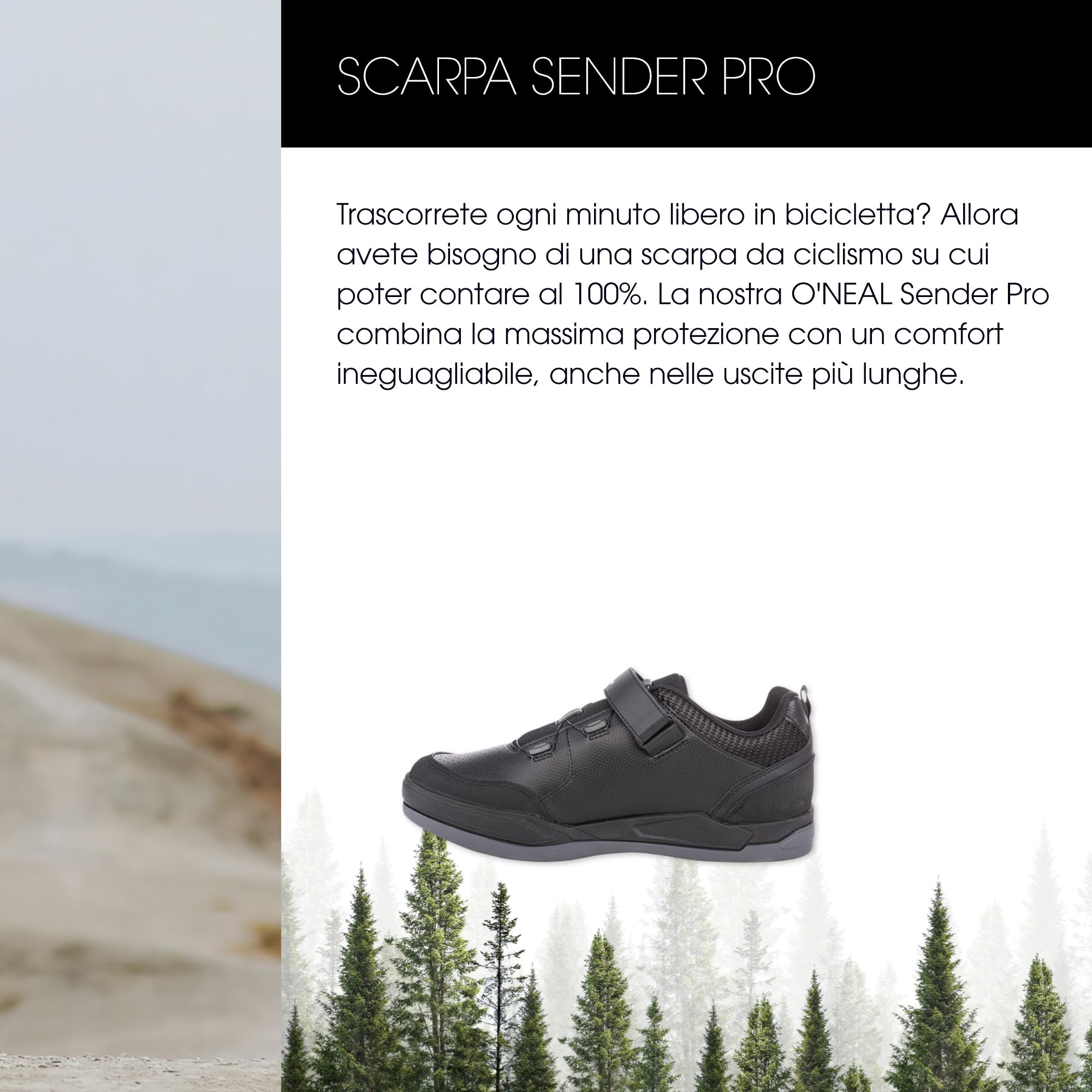 O'NEAL Sender PRO Scarpe Sender PRO, Nero, 45Unisex - Adulto
