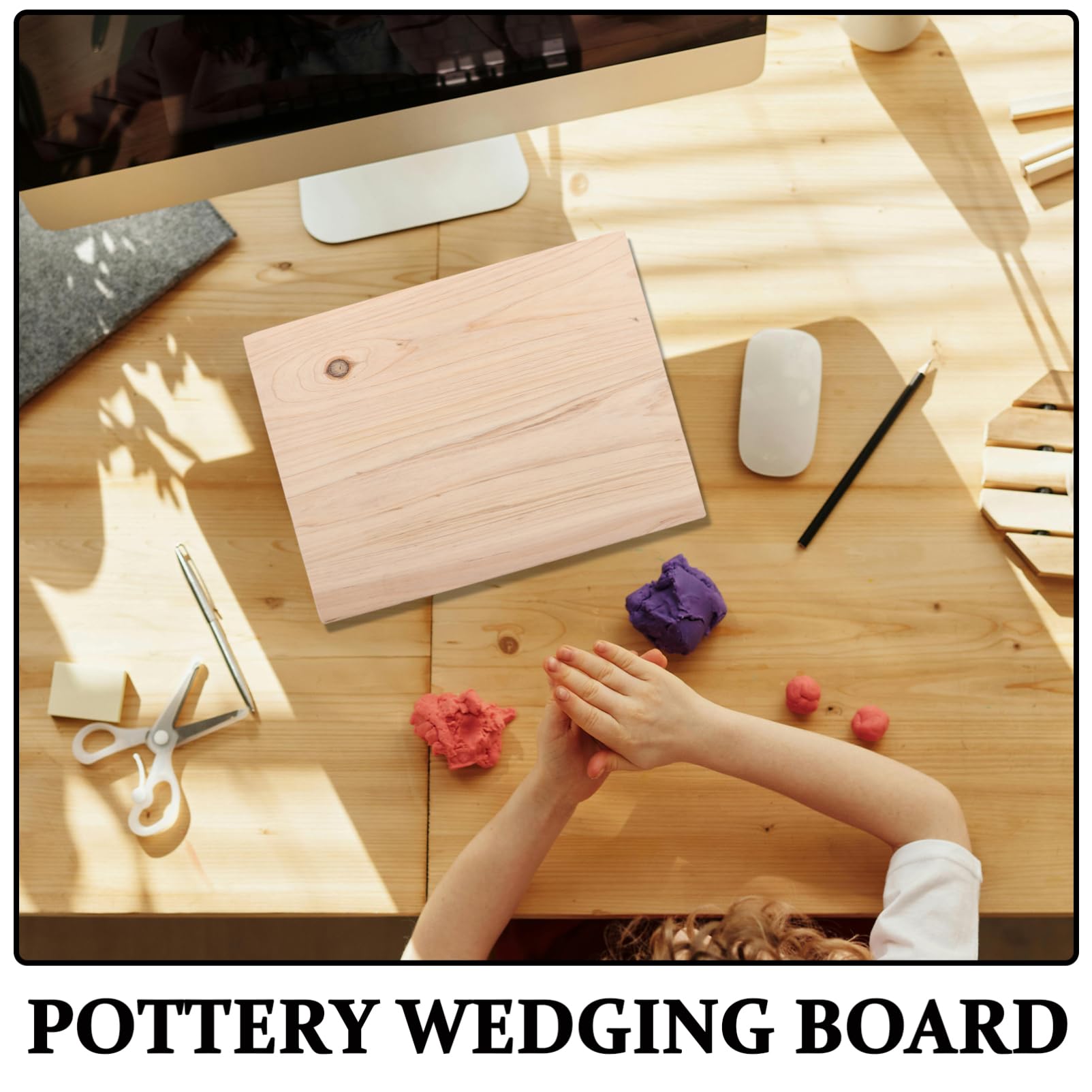 Homoyoyo Planche à Poterie en Bois pour Séchage et Prévention de Déformation la Terre, Outil Essentiel pour Atelier Poterie et Activités Extérieures