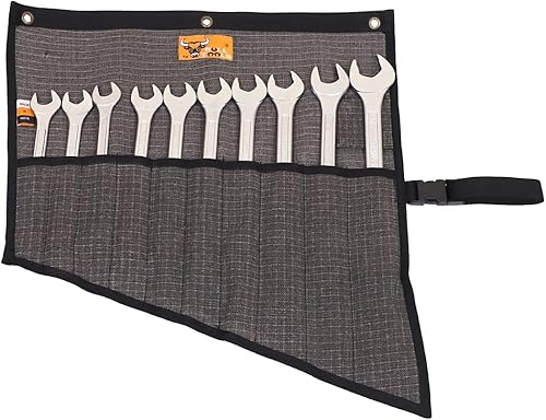 Bolsa organizadora de 10 bolsillos para llaves y herramientas, hecha a mano, 16 onzas, lona de algodón resistente a los desgarros, esencial para los