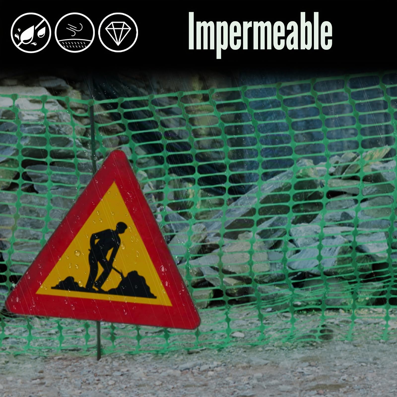 Aufun 30m barrera valla pastos red de protección hecha de plástico PE perro valla de advertencia valla de construcción valla juego valla red de seguridad para la familia, área pública, verde | Valla de seguridad para perros, valla de seguridad, valla de c