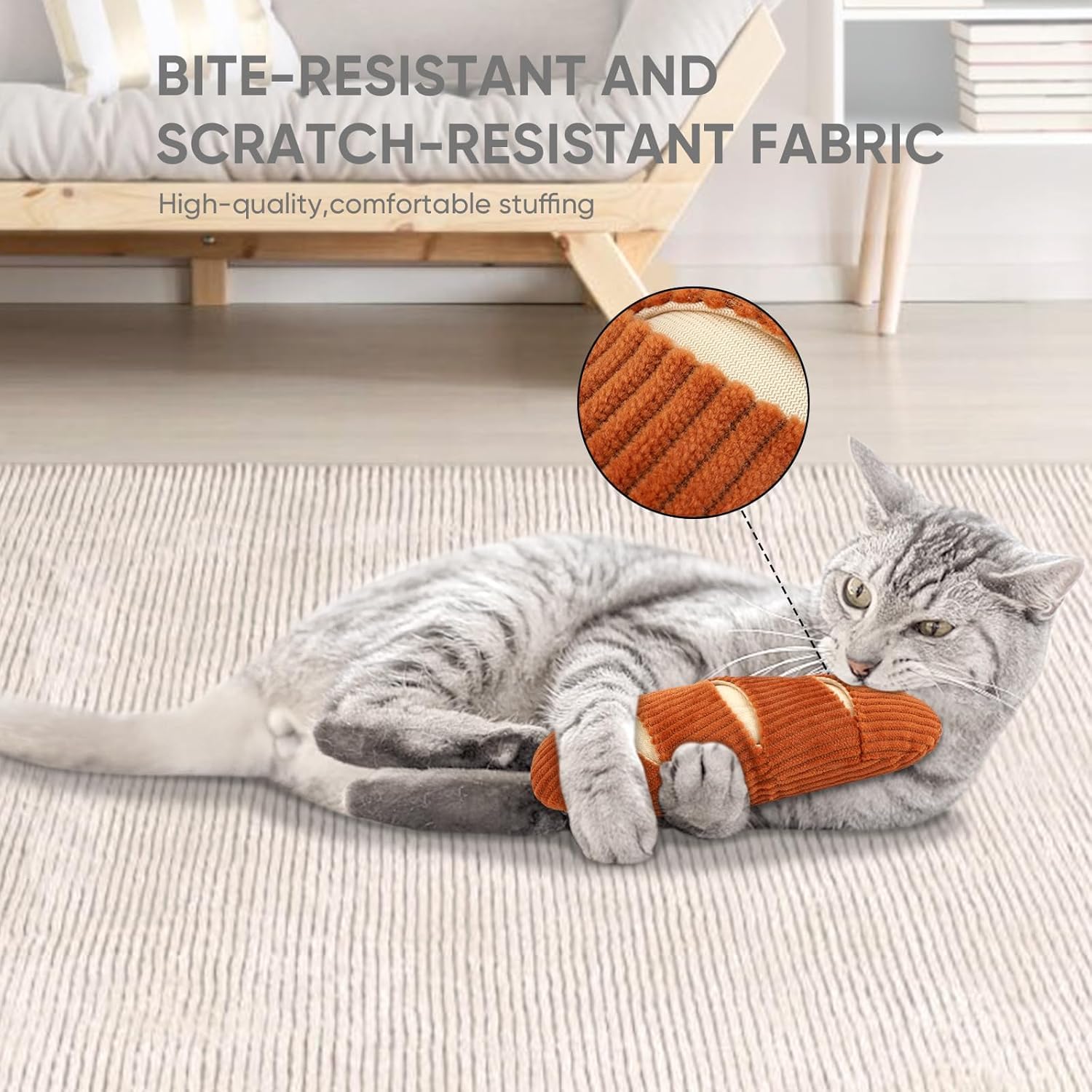 Cat Toys, 2 sztuki zabawek dźwiękowych Catnip Bell Sound Toys Soft and Durable, interactive Cat Kick Chew Bite Toys for Indoor Cats, 2 rozmiary dla wszystkich ras