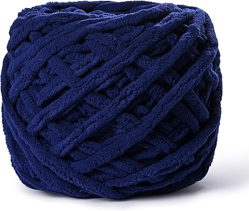 Miniatura 15 de Paquete de 3 hilos gruesos de felpilla de felpa de 3.53 onzas (49.2 yardas) - Hilo de terciopelo esponjoso para tejer mantas y hacer ganchillo