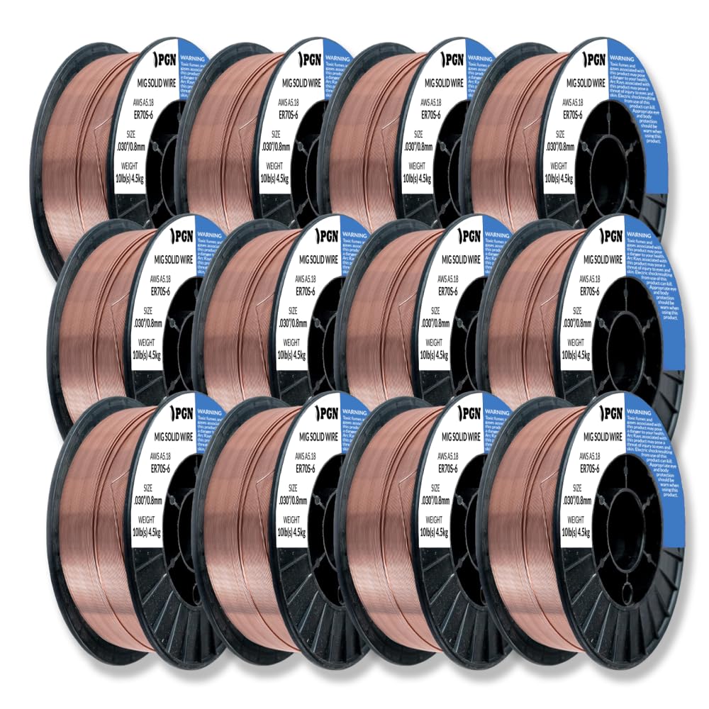 PGN ER70S-6 .030" (12 Pack) Solid MIG Welding Wire - 10lb Spool