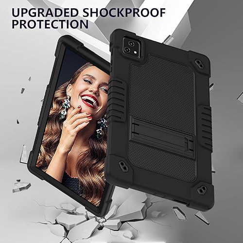 Miniatura 6 de Funda para T-Mobile Revvl Tab 5G, para Revvl Tab 5G, funda resistente a prueba de golpes para niños, funda resistente con correa de pie para