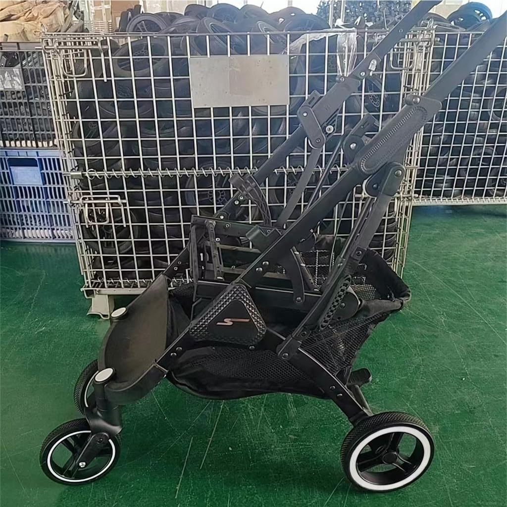 Set di ruote per passeggino in gomma e metallo per passeggino, bracciolo anteriore di ricambio forPlusDearest