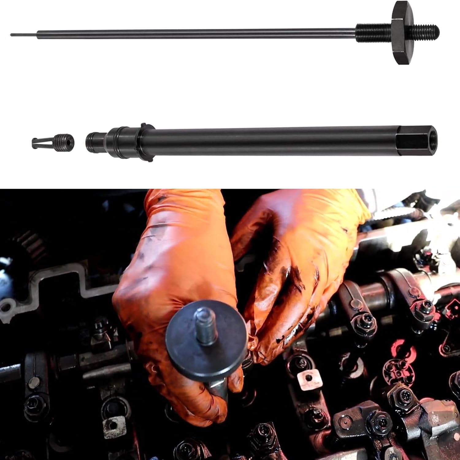 Injector Nozzle-Cup-Sleeve-Tube Remover & Installer Tool for Detroit Diesel/Mercedes Benz Trucks DD13 DD15 DD16, Alternative to # J-47388-A W470589000700 MH064002 PRO0700