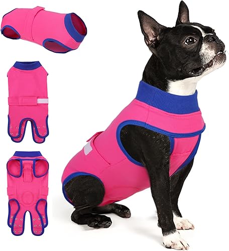 Miniatura 23 de Queenmore Traje de recuperación para perros y gatos después de la cirugía, traje de recuperación quirúrgica para perros, mameluco, antilamer