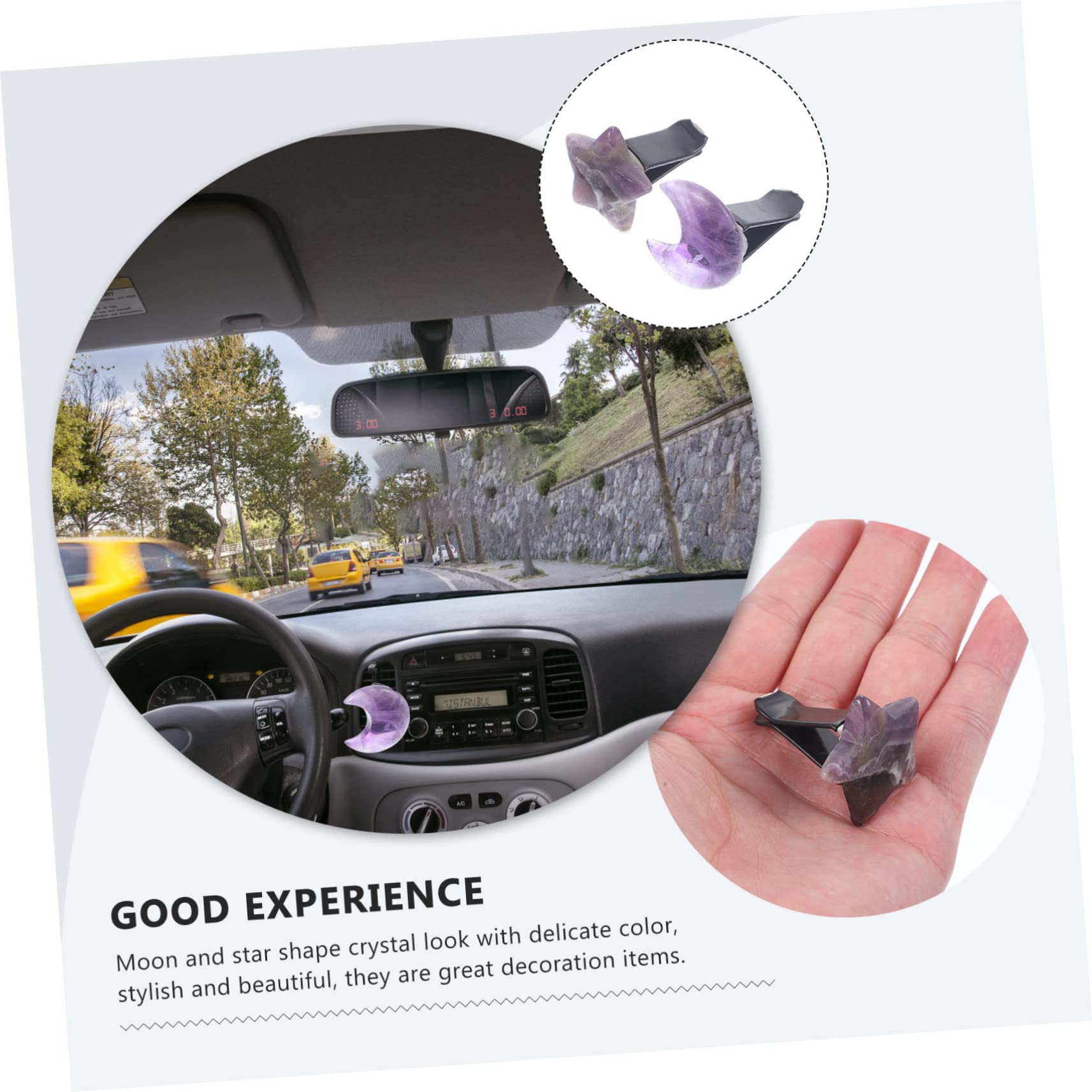 ibasenice 10stücke Auto Lüftung Clips Mit -dekoration Mond Und Sternform Für Aromatherapie Und Stilvolle Innenraumgestaltung Im Auto