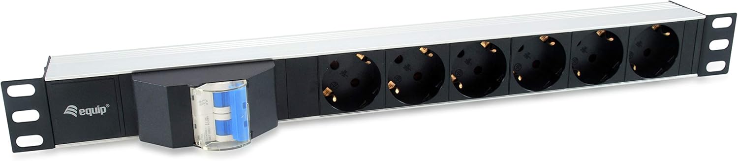 Equip Socket Strip 19 Inch 1U 6-Way Schuko 1.8 m