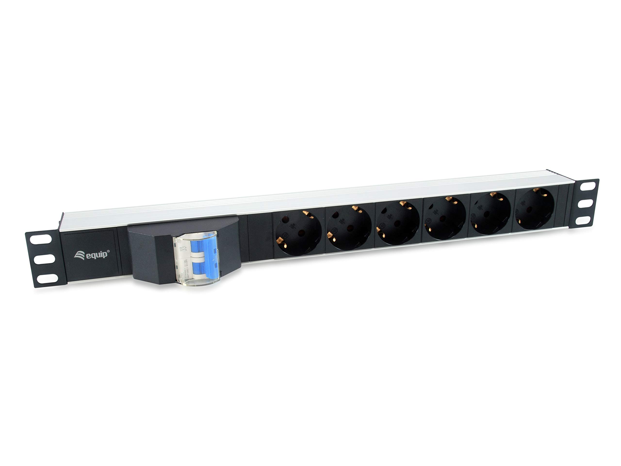 Unité de distribution d'énergie Equip 333312 Noir avec 6 sorties CA 1U pour rack