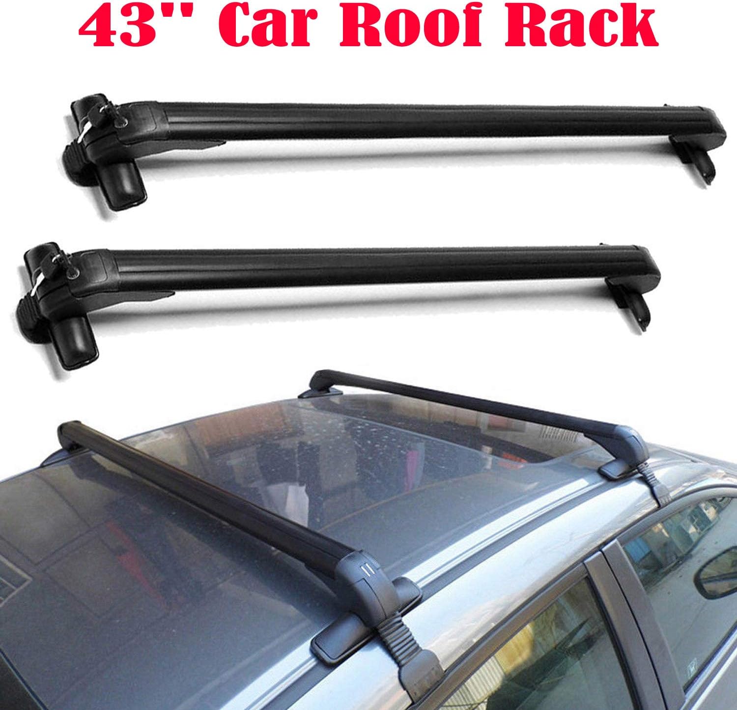 Cars Anti Theft Roof Rack Cross Bars Cargo Luggage Roof Rack Bars Aluminum Alloy Lockable Bar Rack for Ford Focus MK2