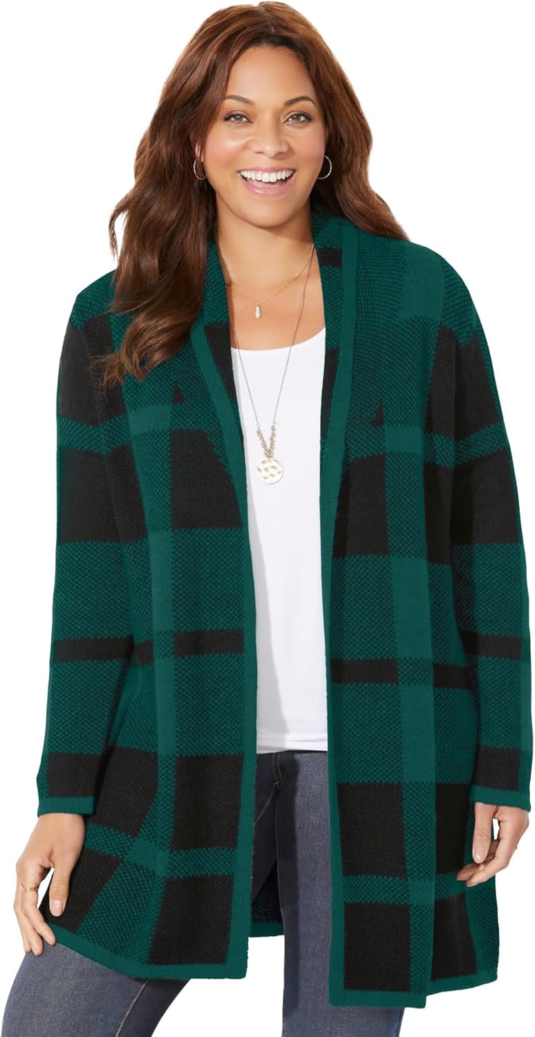 Women's Plus Size Country Village Sweater Cardigan