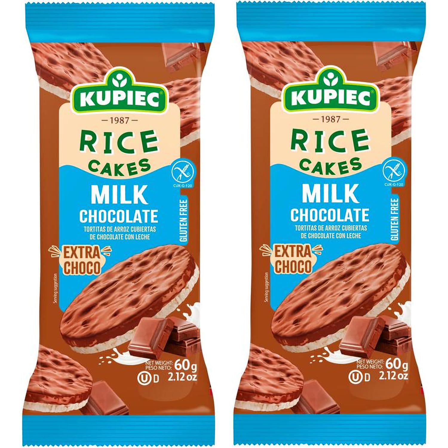 KupiecRICE CAKES WITH MILK BELGIAN CHOCOLATE 9OG (3.1 0Z) 2PACK