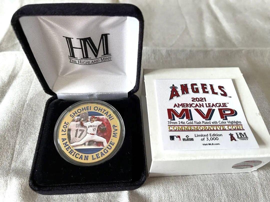 大谷翔平MVP記念メダル3000個限定シリアルナンバー入り