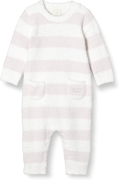Amazon Co Jp ジェラート ピケ パウダー2ボーダーbabyロンパース Pbno5451 Pnk 80 服 ファッション小物