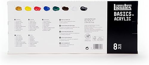 Miniatura 13 de Liquitex BASICS - Juego de 8 tubos de pintura acrílica, 2.5 onzas