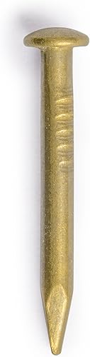 Hardware Philosophy Clavos de latón puro, 0.6 pulgadas, bolsa de 100 Arquitectónico, diseño de interiores, puertas, herrajes para personalización