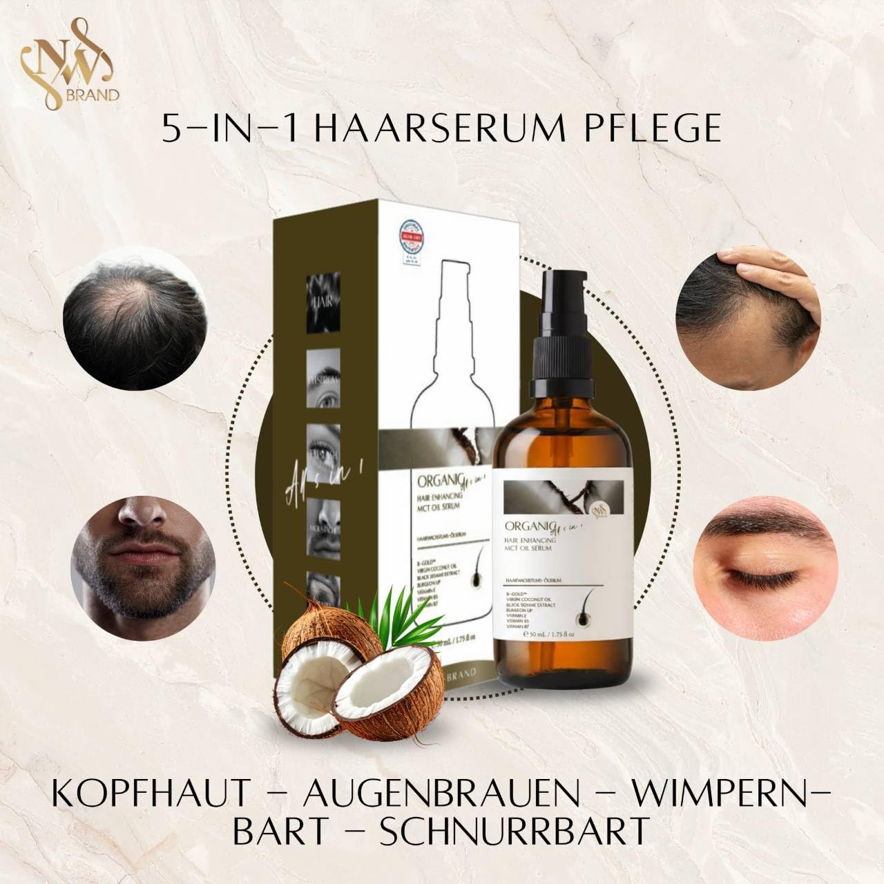 Hair Growth Serum | mit Capixyl Hair Loss Serum | für Haarwachstum 3 x 50 ml