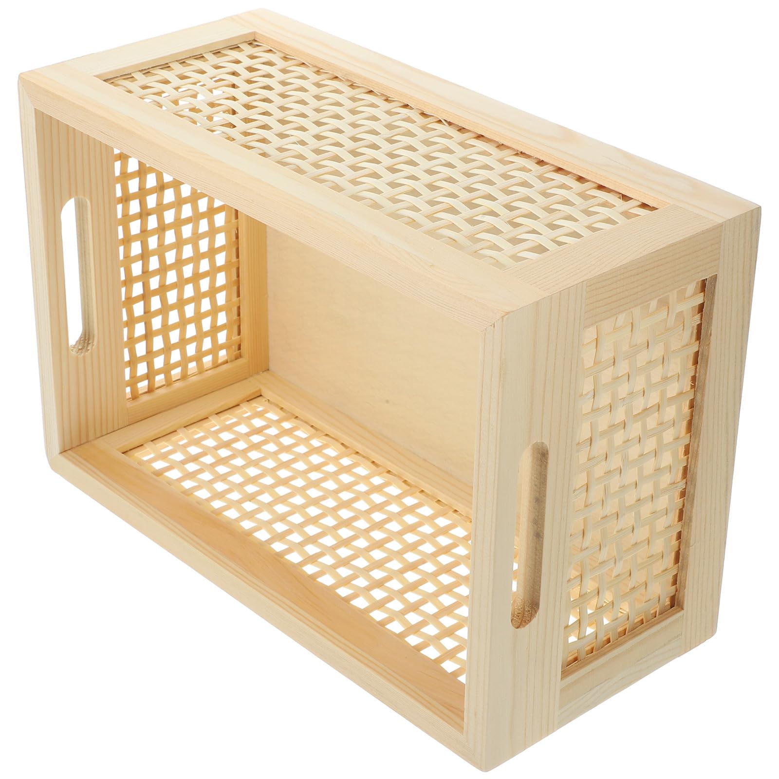 Panier en bois et bambou tissé HEMOTON robuste et esthétique durable