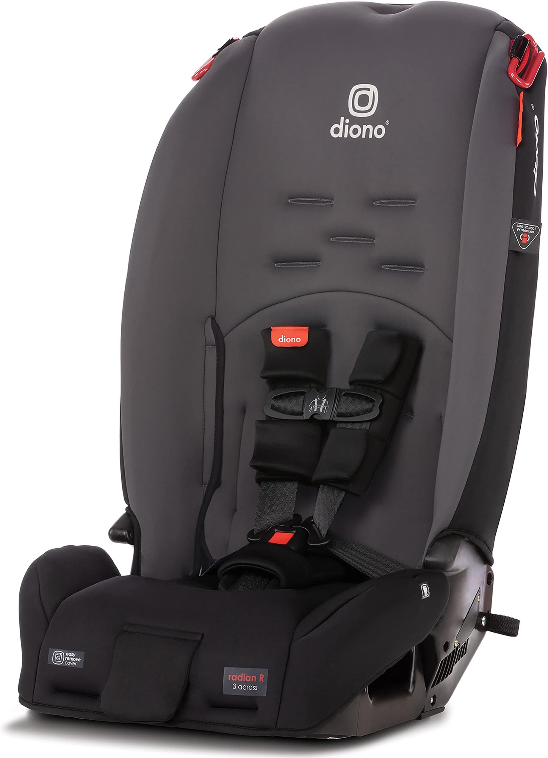 Diono Radian 3R, 3-in-1 Convertible Rear & Forward Facing Convertible Car Seat, High-Back Booster, 10 Years 1 Car Seat, Slim Design - Fits 3 Across, Gray Slate