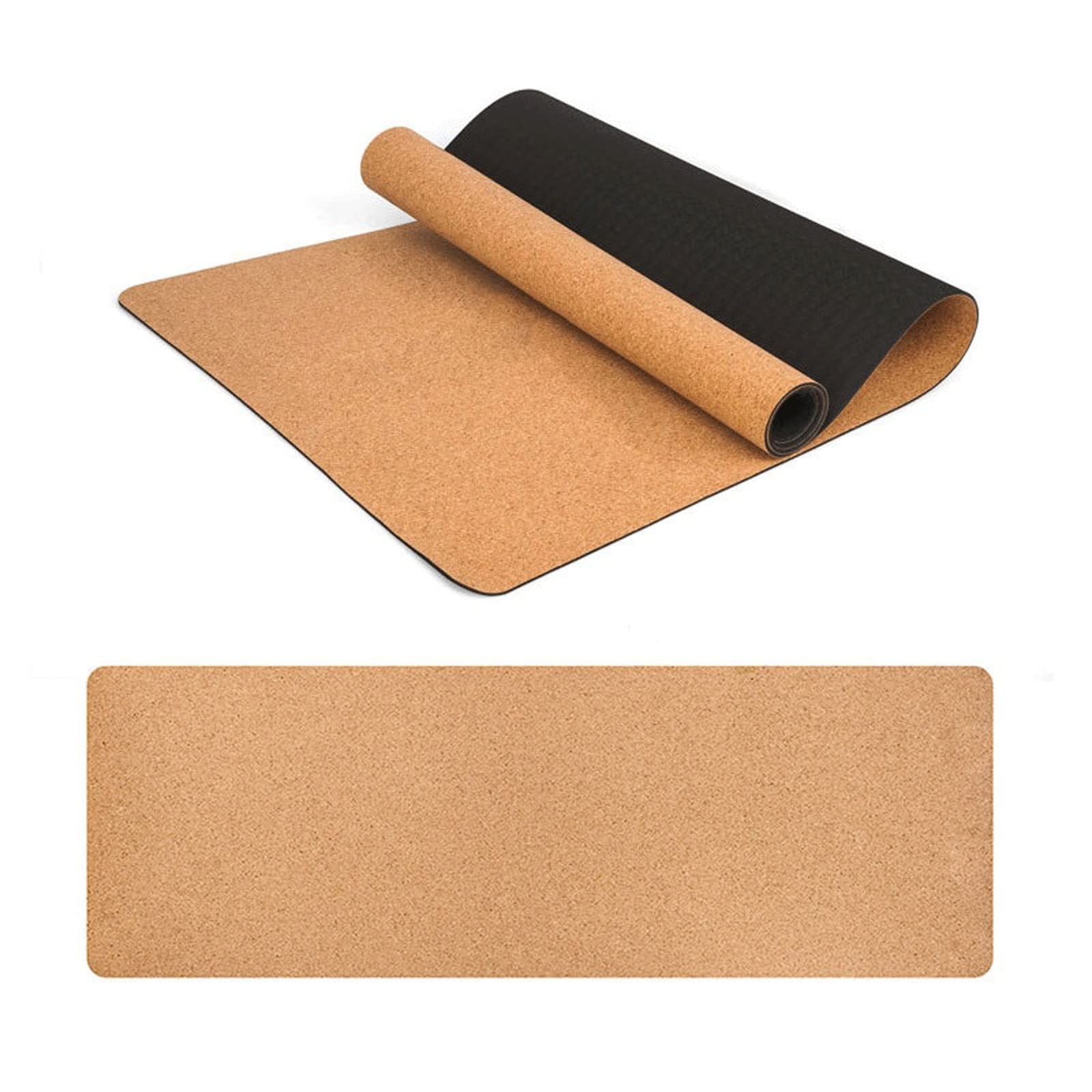 DieffematicYJD Esterilla Yoga Corcho natural TPE Mats de gimnasia de yoga Mats de gimnasio Pads de ejercicio que no se deslizan las alfombrillas de yoga absorben el sudor inodoro