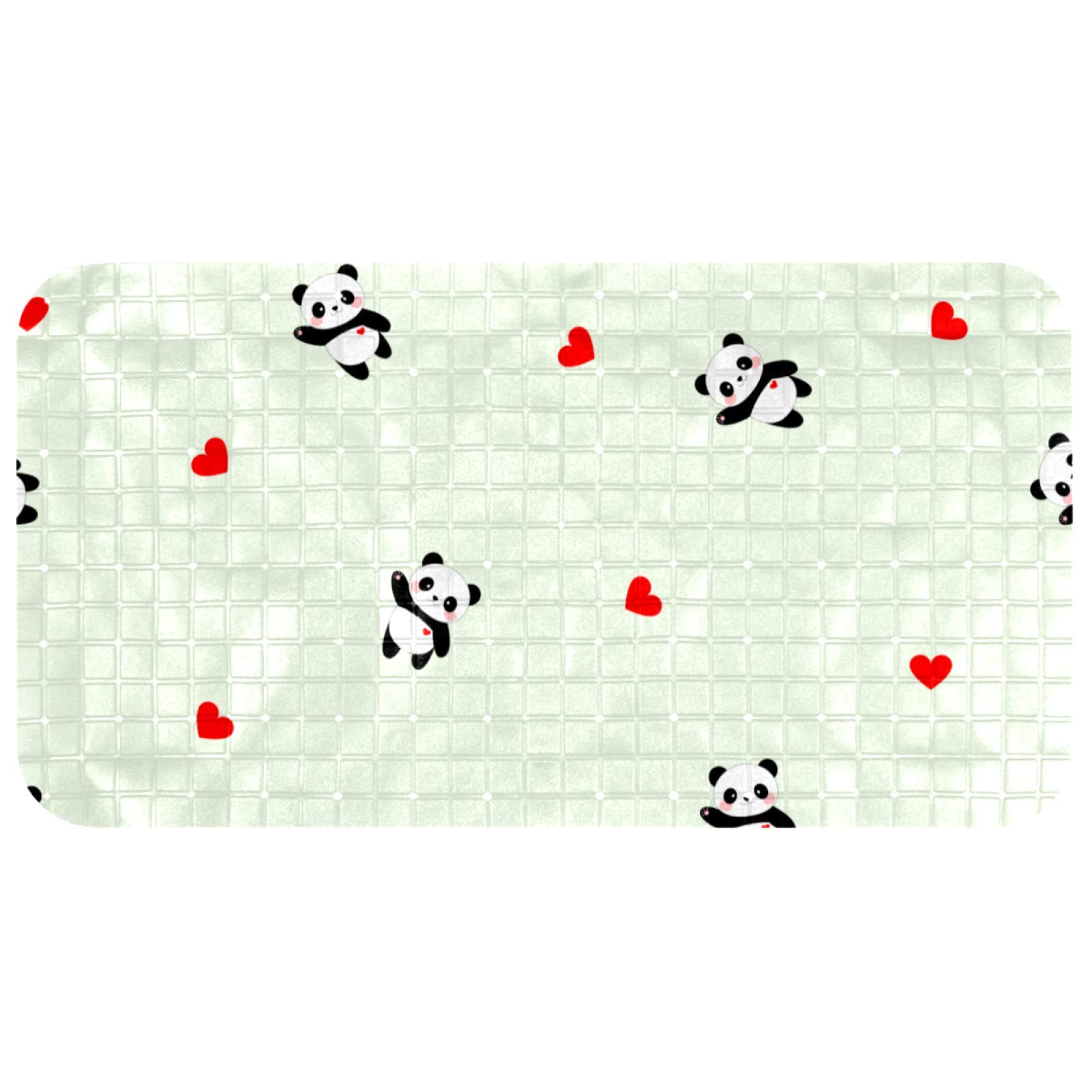 Tapis de bain antidérapant panda 37x68 cm pour douche