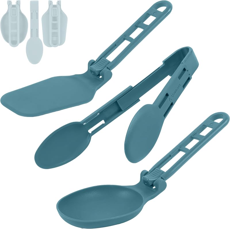 Utensilios de cocina plegables para acampar de Coghlan: juego de cuchara, espátula y utensilios compactos y livianos: equipo de nailon duradero y resistente al calor para cocinar al aire libre, caminar y viajar