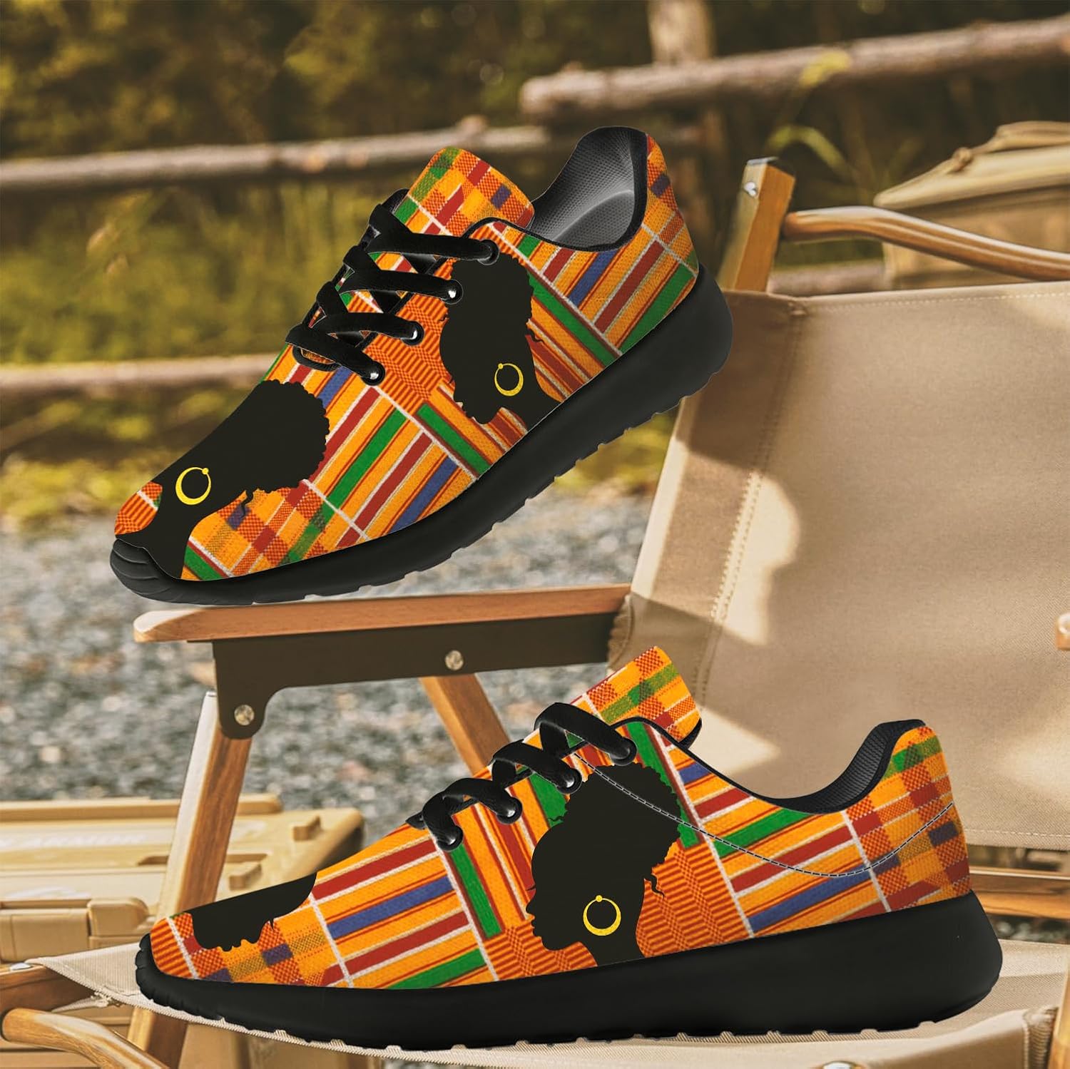 African Shoes for Men Women Running Tennis Shoes Walking Sneakers Gifts for Women Men