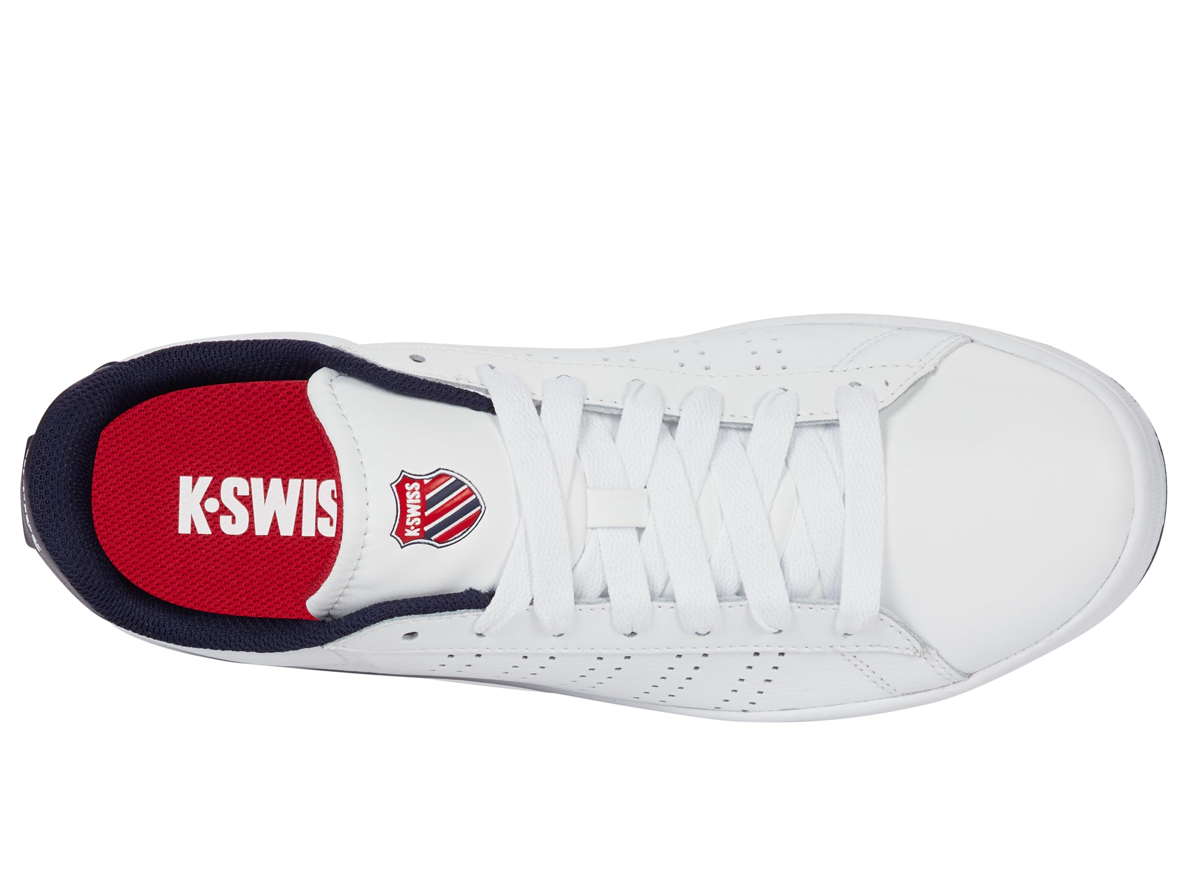 K-Swiss Court Base II Herren Sneaker Sportschuhe 04411-130-M Weiß | Die K-SWISS Base II Herren Sneaker: edle Leder, hervorragender Komfort und zeitloser Style. Ideal für aktive Männer!