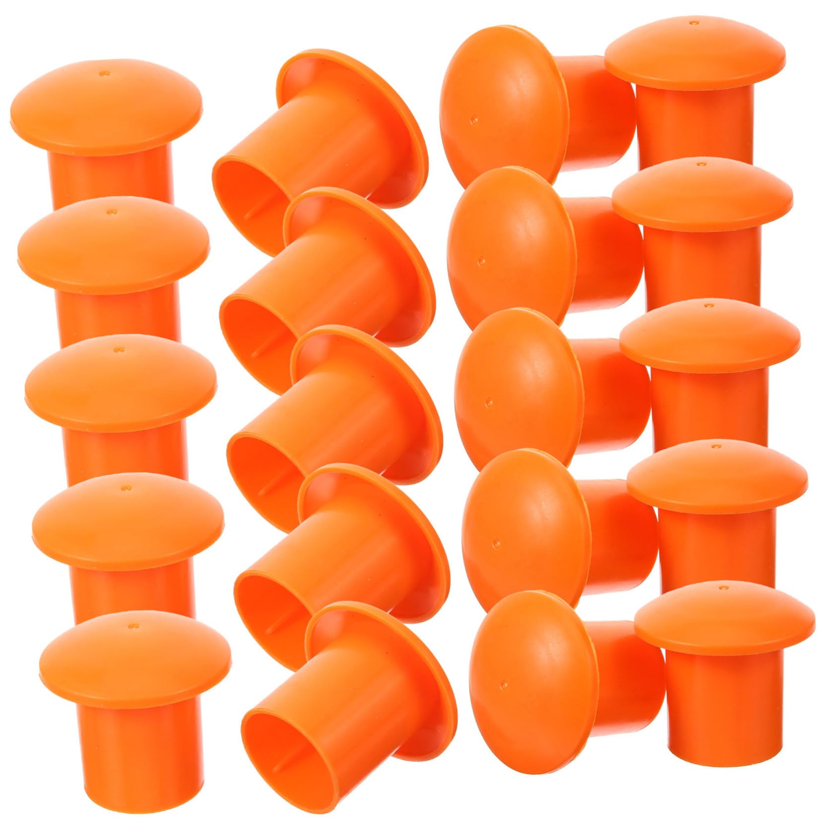 HEMOTON 40 Tapas Protectores De Barras De Refuerzo De Plástico 2.28 Pulgadas Tapas De Hongos Para Protección De Extremos Alta Visibilidad Seguridad Construcción